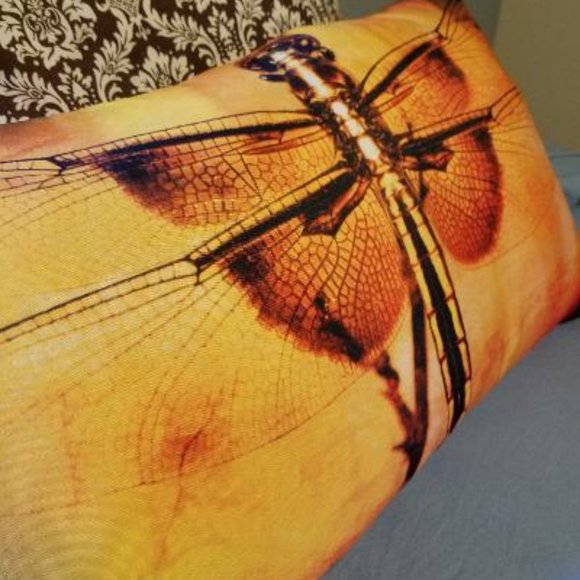 Dragonfly Lumbar Pillow- NEW perfect for upcoming Holiday gift idea!!! - Picture 4 of 5